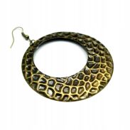 KOLCZYKI WISZĄCE METALOWE OKRĄGŁE                            (0611-640 SA) - 4