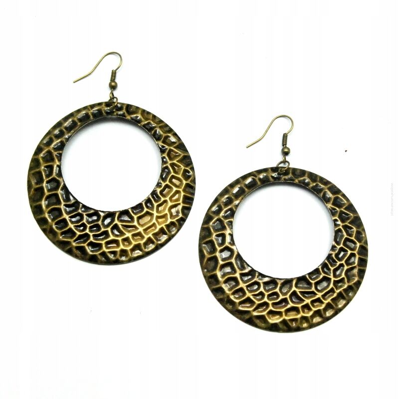 KOLCZYKI WISZĄCE METALOWE OKRĄGŁE                            (0611-640 SA)