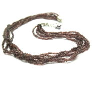 NASZYJNIK / WISIOREK BRĄZOWY Z KORALIKAMI                         0643-558 SAH) - 3