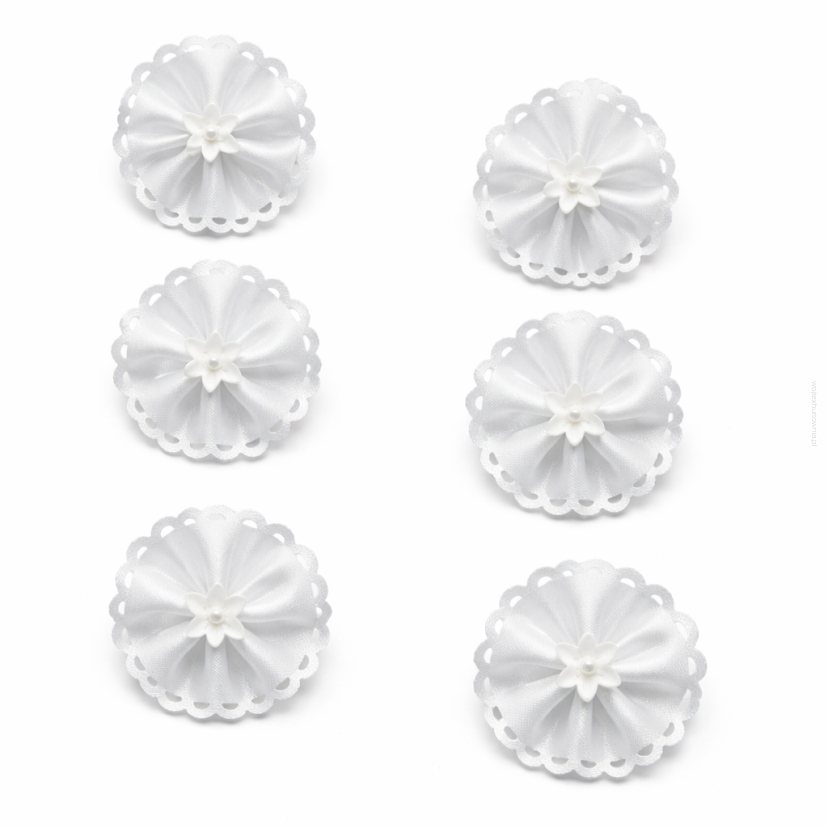 GUMKI DO WŁOSÓW KOMUNIJNE BIAŁE 6 SZTUK (0009-6 g SAH)