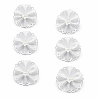 GUMKI DO WŁOSÓW KOMUNIJNE BIAŁE 6 SZTUK (0009-6 g SAH)