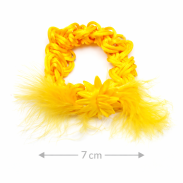 GUMKI DO WŁOSÓW PLECIONE Z PIÓRKAMI 3 SZTUKI (0290-13 SAM) - 2