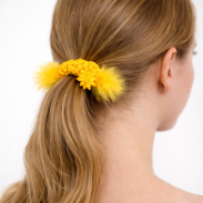 GUMKI DO WŁOSÓW PLECIONE Z PIÓRKAMI 3 SZTUKI (0290-13 SAM) - 3