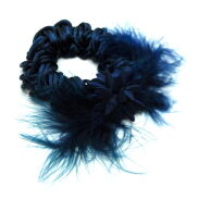 GUMKI DO WŁOSÓW PLECIONE Z PIÓRKAMI 3 SZTUKI (0774 SA) - 2