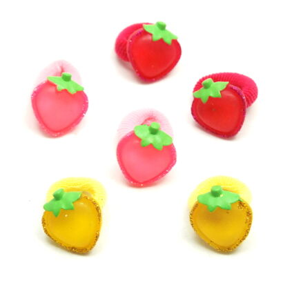 GUMKI DO WŁOSÓW DZIECIĘCE " TRUSKAWKI" (6 SZTUK)             0317-147