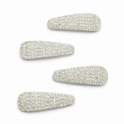 PYKI / SPINKI DO WŁOSÓW OZDOBNE Z PEREŁKAMI 4 SZTUKI (0185-25 SAH)