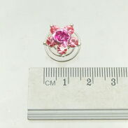 WKRĘTKI DO WŁOSÓW Z OZDOBNYMI KWIATKAMI 10 SZTUK                                                                    (0196-513) - 3