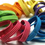 GUMKI DO WŁOSÓW KOLOROWE W PASKI 50 SZTUK                                                    (006-502) - 2