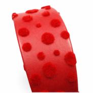 OPASKA DO WŁOSÓW SZEROKA CZERWONA W KROPKI 3 SZTUKI  (0783 SA) - 3