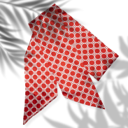 APASZKA / CHUSTA DAMSKA CZERWONO-BIAŁA                                                             AP-6 - 4