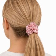 GUMKA DO WŁOSÓW Z FALBANKĄ / SCRUNCHIES  RÓŻOWA(5281-1 SAM F) - 3
