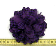GUMKA DO WŁOSÓW OZDOBNA MATERIALOWA KWIAT FIOLETOWY PEPITKA 0617-50 - 3