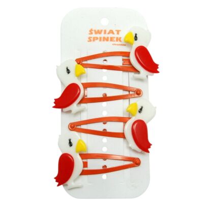 PYKI / SPINKI DO WŁOSÓW DZIECIĘCE Z OZDOBAMI- PTAKAMI 4 SZTUKI                   (6732 SA)