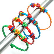 OPASKI DZIECIĘCE WIELOKOLOROWE KOTKI - KÓŁKA 6 SZTUK (0294-85 SA) - 2