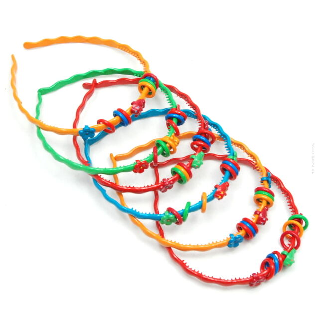 OPASKI DZIECIĘCE WIELOKOLOROWE KOTKI - KÓŁKA 6 SZTUK (0294-85 SA)