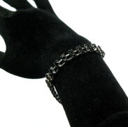 BRANSOLETKA ROZPINANA- Z KAMYCZKAMI DWURZĘDOWA                                                                              (BROZ-3 SAH) - 2