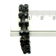 BRANSOLETKA ROZPINANA- Z KAMYCZKAMI DWURZĘDOWA                                                                              (BROZ-3 SAH) - 3