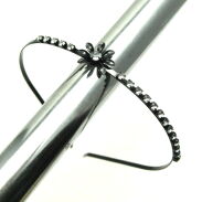 OPASKI METALOWE DO WŁOSÓW Z KWIATKIEM I  CYRKONIAMI 6 SZTUK (0176-507 SA) - 2