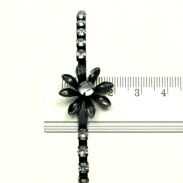 OPASKI METALOWE DO WŁOSÓW Z KWIATKIEM I  CYRKONIAMI 6 SZTUK (0176-507 SA) - 3