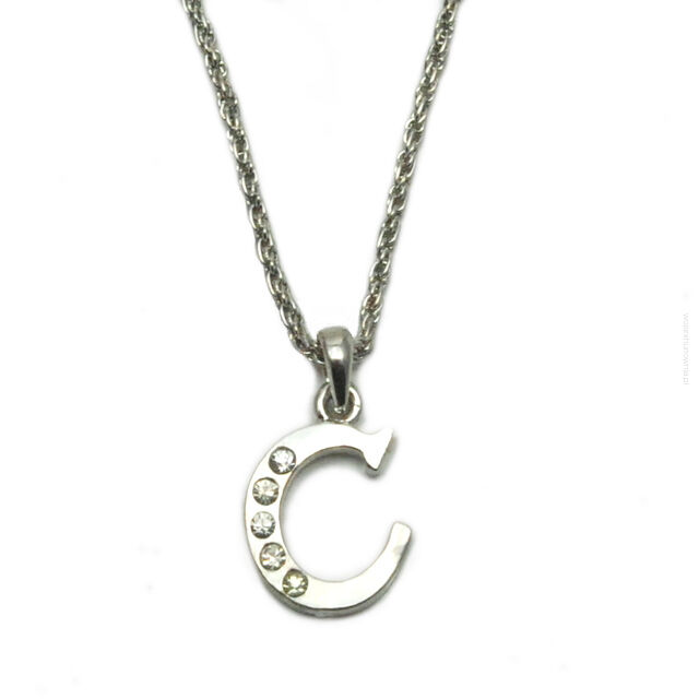 NASZYJNIK METALOWY Z ZAWIESZKĄ  LITERKA 