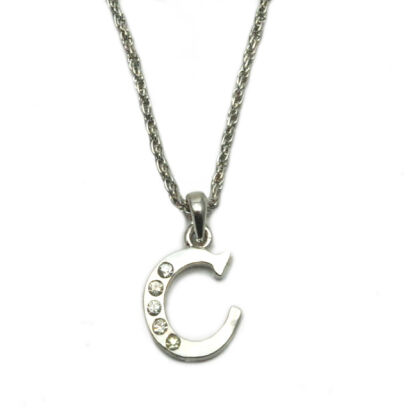 NASZYJNIK METALOWY Z ZAWIESZKĄ  LITERKA "C"                                                                           (0608-506)