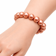 BRANSOLETKA KLASYCZNA Z PEREŁEK ŁOSOSIOWA JABLONEX 0616-05 - 2