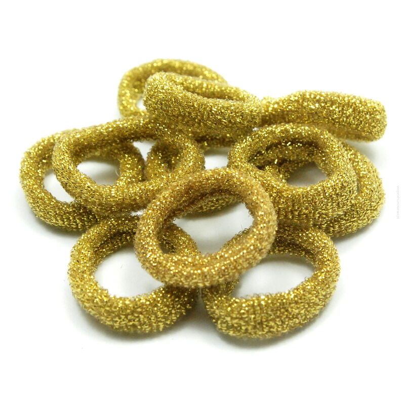 GUMKI DO WŁOSÓW FROTKI ZŁOTE 50 SZTUK                                                                                     (1568 SA)