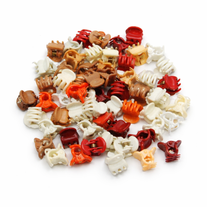 KRABIKI/ZAPINKI DO WŁOSÓW MINI WIELOKOLOROWE 50 SZTUK                                              (0146-526 SAH)