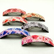 KLAMRY AUTOMATY KOLOROWE KWIATY 6 SZTUK                                                         0233-32 - 2