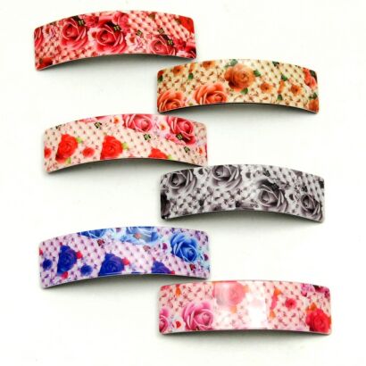 KLAMRY AUTOMATY KOLOROWE KWIATY 6 SZTUK                                                         0233-32