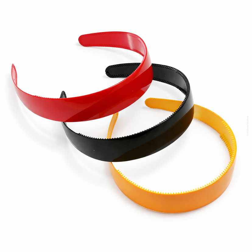 OPASKI DO WŁOSÓW PLASTIKOWE SZEROKIE 3 SZTUKI (1889-1 SAM)