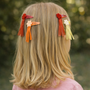 PYKI / SPINKI DO WŁOSÓW DZIECIĘCE Z RZEMYKAMI 6 SZTUK (0331-519 SAH) - 3