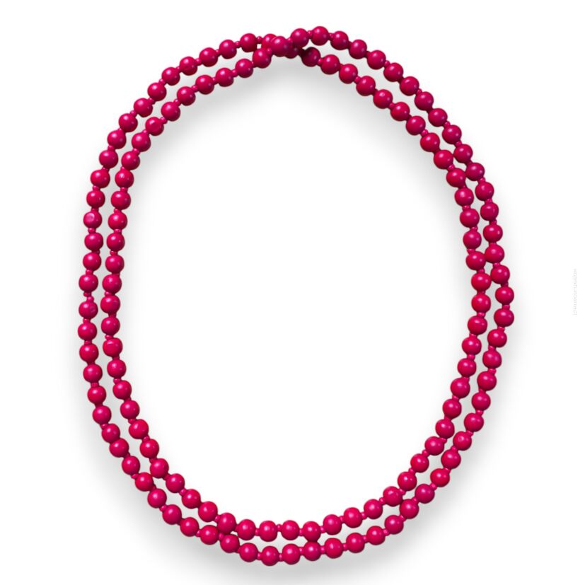 KORALE RÓŻOWE NIEROZPINANE DŁUGIE 130 CM                                                      (0611-1)