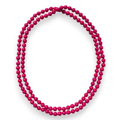 KORALE RÓŻOWE NIEROZPINANE DŁUGIE 130 CM                                                      (0611-1)