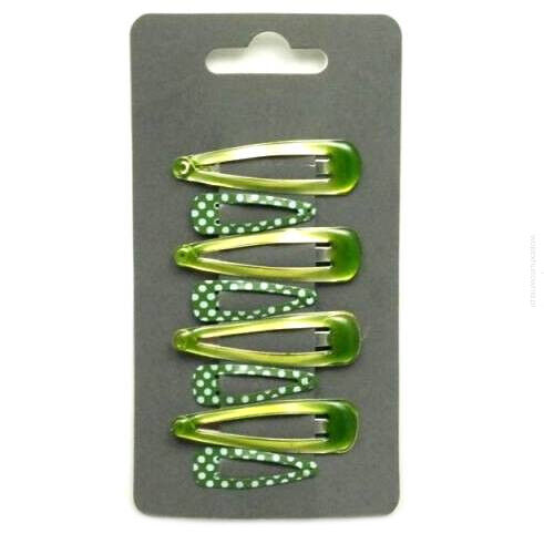 PYKI / SPINKI DO WŁOSÓW DZIECIĘCE ZIELONE 8 SZTUK                                   (7389 S)