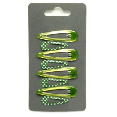 PYKI / SPINKI DO WŁOSÓW DZIECIĘCE ZIELONE 8 SZTUK                                   (7389 S)