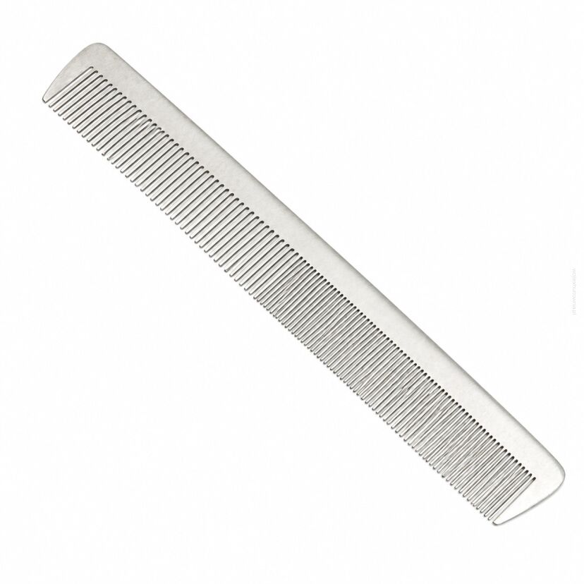 GRZEBIEŃ FRYZJERSKI METALOWY W SREBRNYM KOLORZE 20.5 CM (DS105-2)