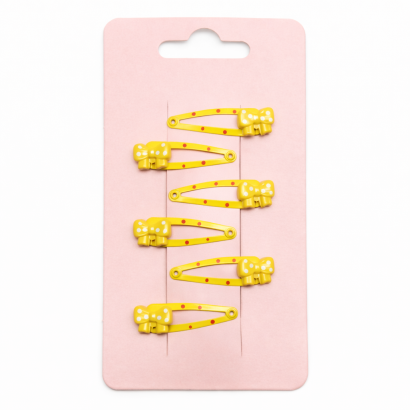 SPINKI / PYKI DO WŁOSÓW Z KOKARDKAMI 6 SZTUK (0301-20 SAH)