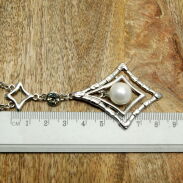 WISIOR / NASZYJNIK Z PEREŁKĄ NA ŁAŃCUSZKU                                                       (0646-502 SAH) - 4