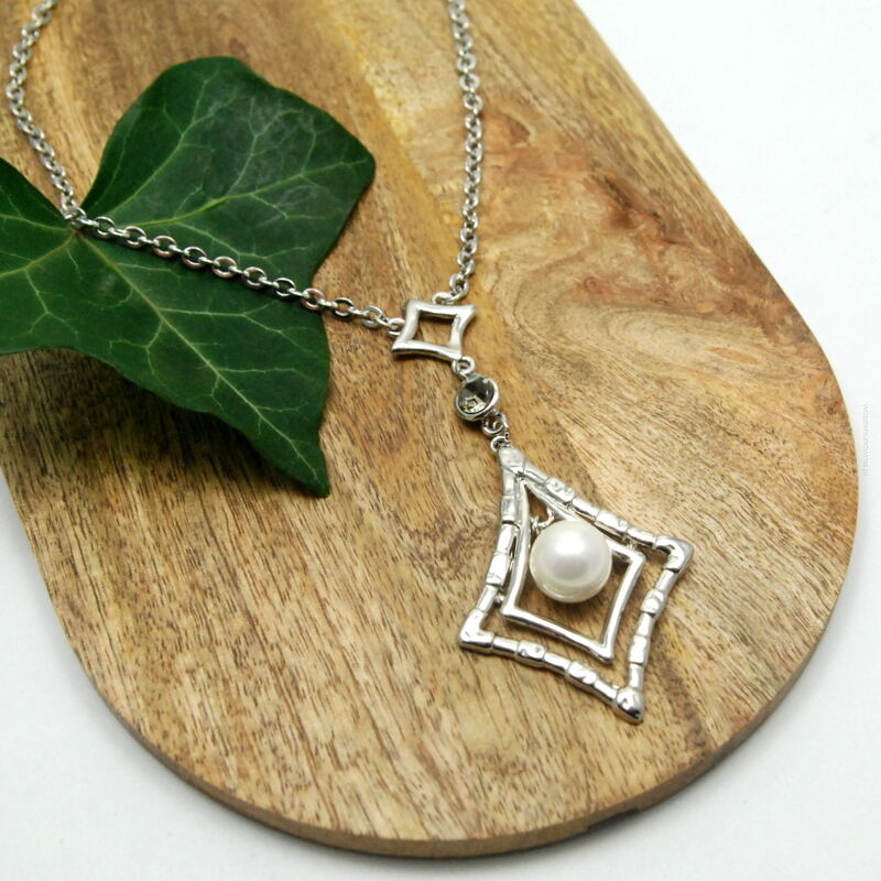 WISIOR / NASZYJNIK Z PEREŁKĄ NA ŁAŃCUSZKU                                                       (0646-502 SAH)