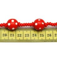 KORALE BIAŁO-CZERWONE DŁUGIE 0611-193 - 2