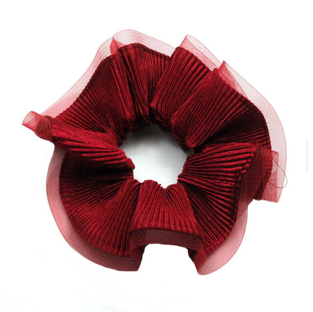 GUMKI DO WŁOSÓW  DUŻE OZDOBNE BORDOWE (3 SZTUKI)                          0028-539