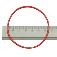 BRANSOLETKI GUMOWE CIENKIE CZERWONE 20 SZTUK                                        (2852-1 SAM) - 2