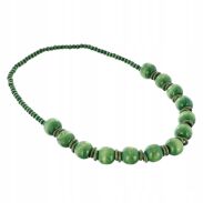 KORALE DAMSKIE DREWNIANE NA GUMCE ZIELONE                                                                      ( 0613-1001SAHG) - 2