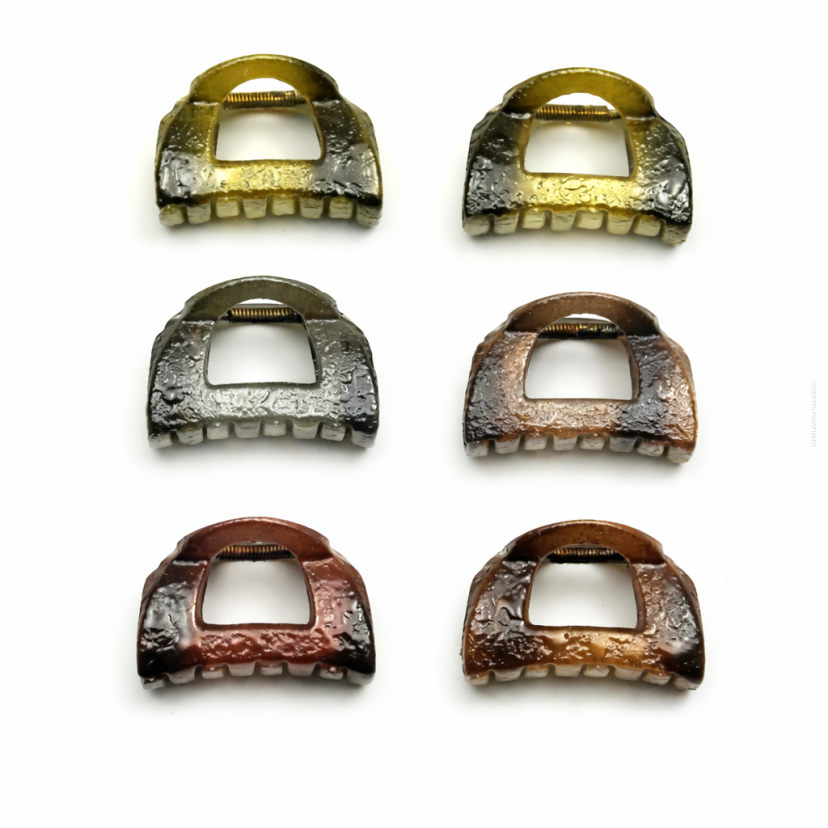 KLAMRY DO WŁOSÓW DO WŁOSÓW OWALNE CHROPOWATE ŚREDNIE MIX KOLOR (12 SZTUK) 0327-3