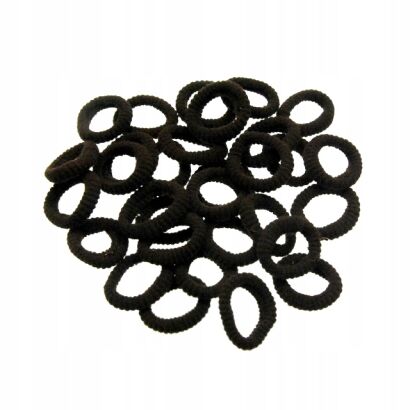 GUMKI DO WŁOSÓW FROTKI MINI BRĄZOWE 100 SZTUK (7935 SA)