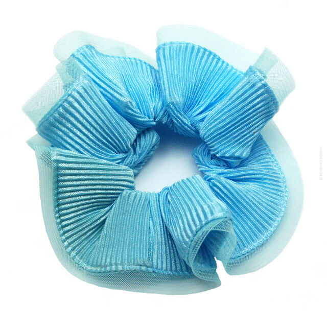 GUMKI DO WŁOSÓW DUŻE OZDOBNE BŁĘKITNE (3 SZTUKI) 0028-537