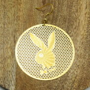 KOLCZYKI WISZĄCE BLASZKI W KOLORZE ZŁOTYM                               (0615-10 SAH) - 2