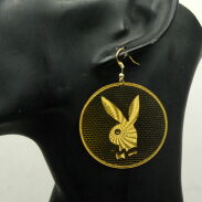 KOLCZYKI WISZĄCE BLASZKI W KOLORZE ZŁOTYM                               (0615-10 SAH) - 3