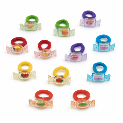 GUMKI DO WŁOSÓW DZIECIĘCE KOLOROWE CUKIERKI 4 SZTUKI (0194-32 SAMH)